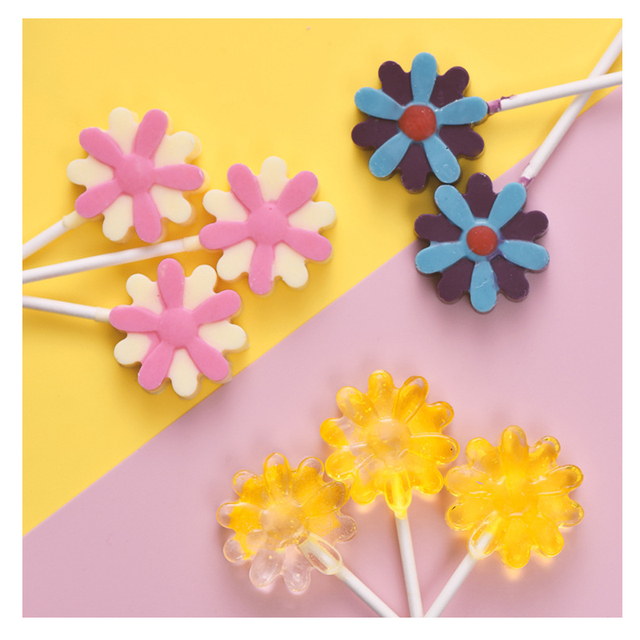 Forma silikonowa do ciasta - różne kształty kwiatów, lizaków, galaretki i słodyczy - Wianko - 9