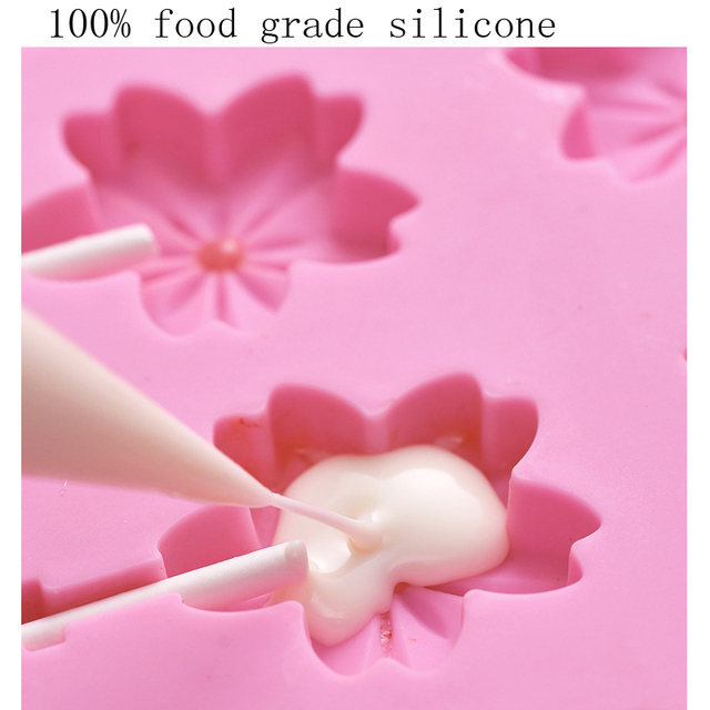 Forma silikonowa do ciasta - różne kształty kwiatów, lizaków, galaretki i słodyczy - Wianko - 15