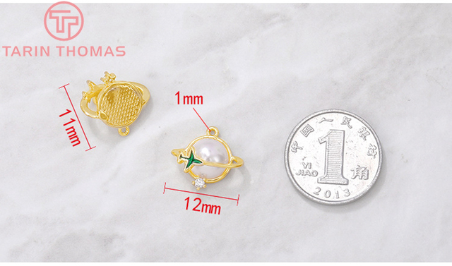 4 sztuki 24K złoty kolorowy platerowany mosiądz z cyrkoniami charms zawieszki wysokiej jakości DIY biżuteria celebrytki 12x11MM - Wianko - 13