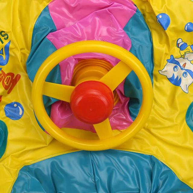 1 sztuk basen dla dzieci pierścień bezpieczeństwa niemowlę pływanie Float nadmuchiwane regulowany parasolka siedzenia łódź pierścień basen anti-rollover - Wianko - 8