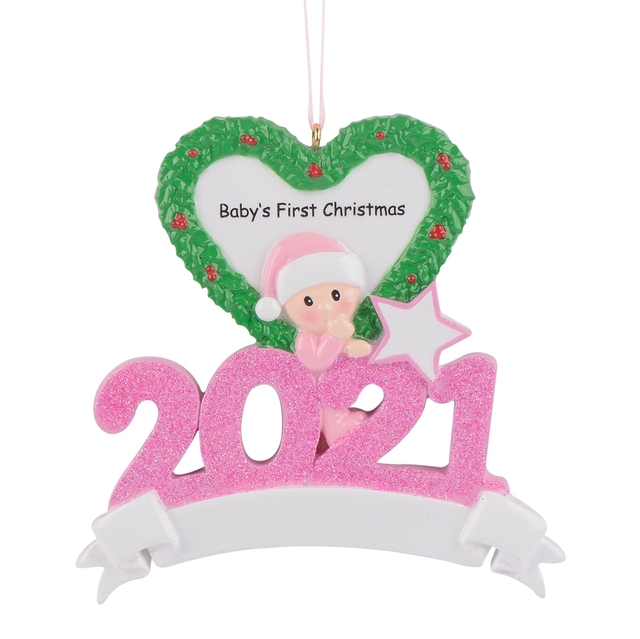 Noworoczne ozdoby choinkowe MAXORA 2021 dla chłopca - personalizowany prezent dla nowego rodzica - Wianko - 18