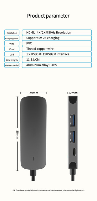 Stacja dokująca USB C HUB 5W1 typu C z ładowaniem bezprzewodowym i HDMI do laptopa MacBook Pro - Wianko - 17