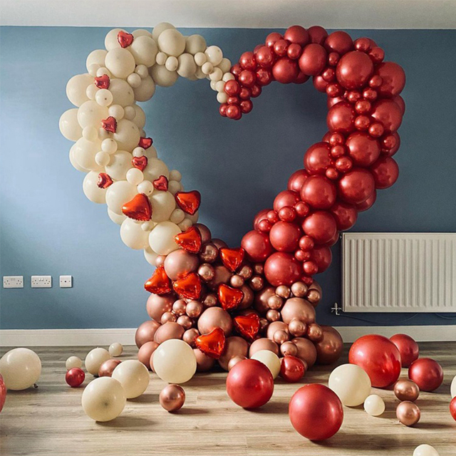 Stojak DIY do balonów w kształcie serca - uchwyt do dekoracji balonowych na Baby Shower, urodziny i wesele - Wianko - 5