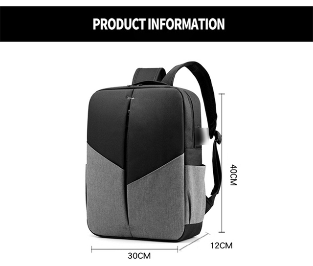 Plecak podróżny męski Anti-theft z funkcją ładowania USB, pojemny na laptopa, wodoodporny (2020) - Wianko - 4