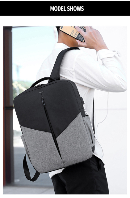 Plecak podróżny męski Anti-theft z funkcją ładowania USB, pojemny na laptopa, wodoodporny (2020) - Wianko - 18