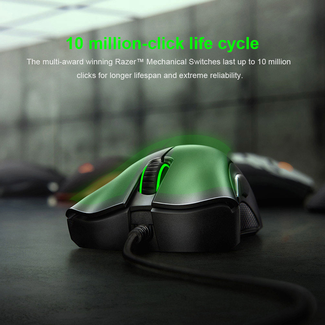 Mysz dla graczy Razer Deathadder Essential - nowa, przewodowa, ergonomiczna konstrukcja, 6400DPI, guzik boczny - Wianko - 15