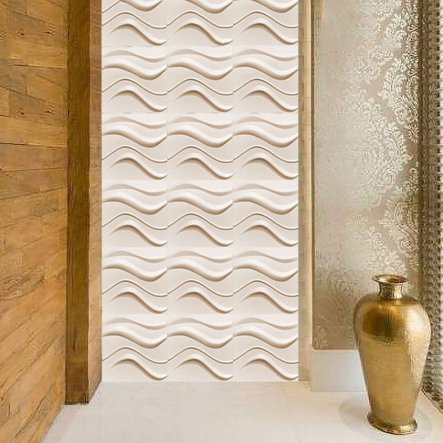 10 sztuk paneli dachówkowych 3D 50x50cm - forma ściany gipsowej - tapeta do salonu, łazienki i kuchni - akcesoria do dekoracji wnętrz - outdoor - Wianko - 15