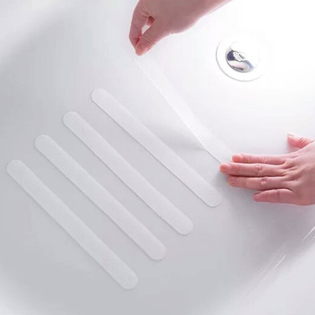 Nowa nakładka antypoślizgowa na schody - 12 sztuk przezroczystych gumowych mat łazienkowych prysznicowych - Wianko - 2