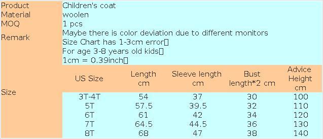Płaszcz wełniany dwurzędowy dla dziewczynek, ciepłe ubranie zimowe, śliczny maluch dzieci dziewczynki - Wianko - 1