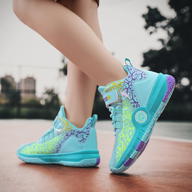 Wysokie buty koszykarskie dla dzieci z lekkimi, oddychającymi i miękkimi podeszwami - dziewczęce Buty sportowe typu sneakers casual do biegania - chłopięce - Wianko - 60
