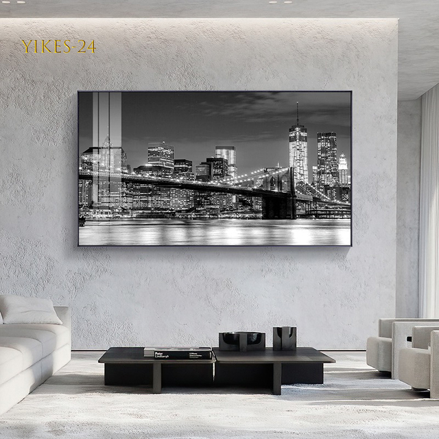 Czarno-białe miejskie fotografia architektoniczna w stylu industrialnym - plakaty i druki płótna dekoracyjne do domu - Wianko - 1