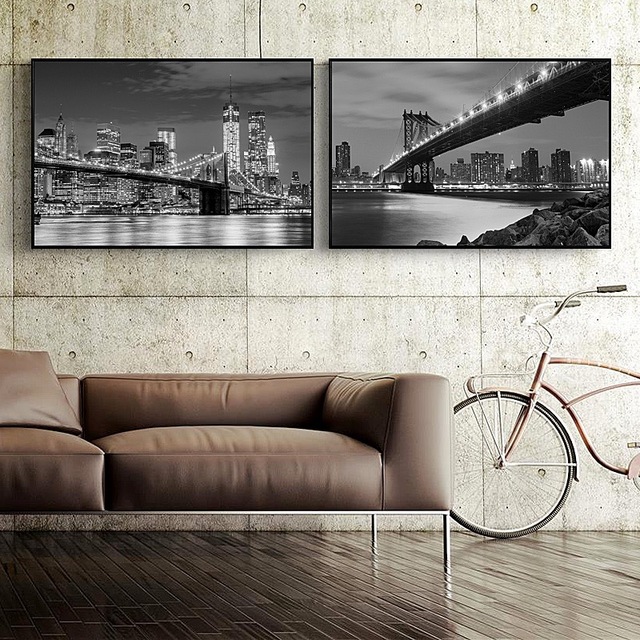 Czarno-białe miejskie fotografia architektoniczna w stylu industrialnym - plakaty i druki płótna dekoracyjne do domu - Wianko - 3