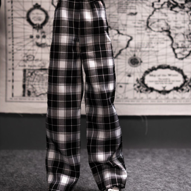 Ubranka dla lalek BJD o długości 42-75CM, rozmiar 1/3 i 1/4, luźne spodnie z szerokimi nogawkami - Wianko - 4