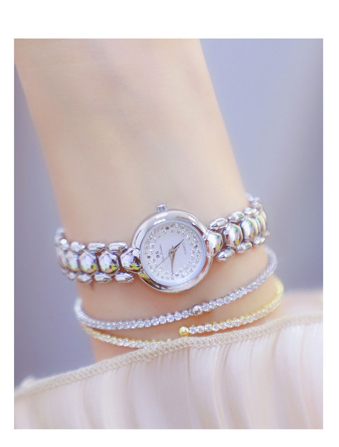Zegarek damski BS Bee siostra, diamentowa tarcza, złota bransoleta, elegancki design - Wianko - 17