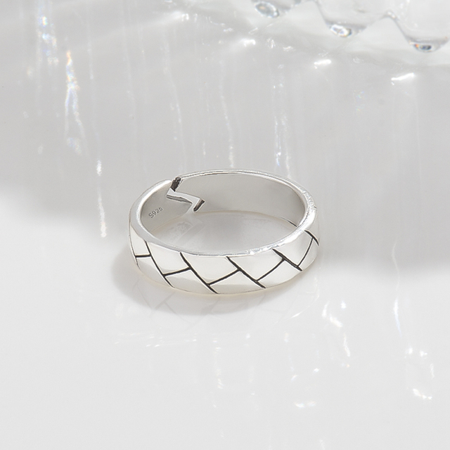 11 stylów starożytnych srebrnych pierścionków na palec wskazujący z sercem – kolekcja koreańskiego vintage z łańcuszkiem - Wianko - 11