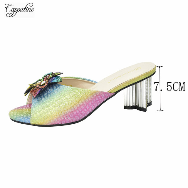 Różowe damskie szpilki i torebka z zestawem kapci Femme Pantoufles, 9CM - Wianko - 8