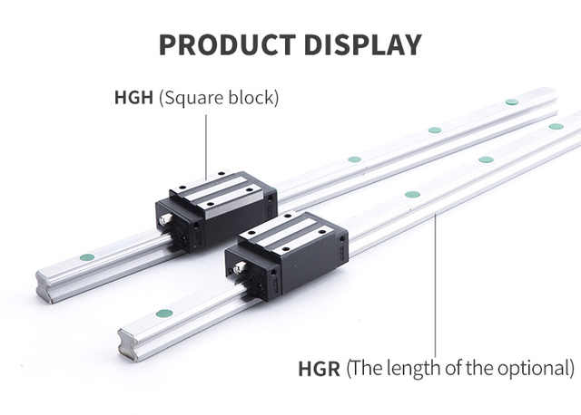Prowadnica liniowa 15mm Xy tabela HGH15 HGR15 zestaw z blokiem HGH15CA - Wianko - 2