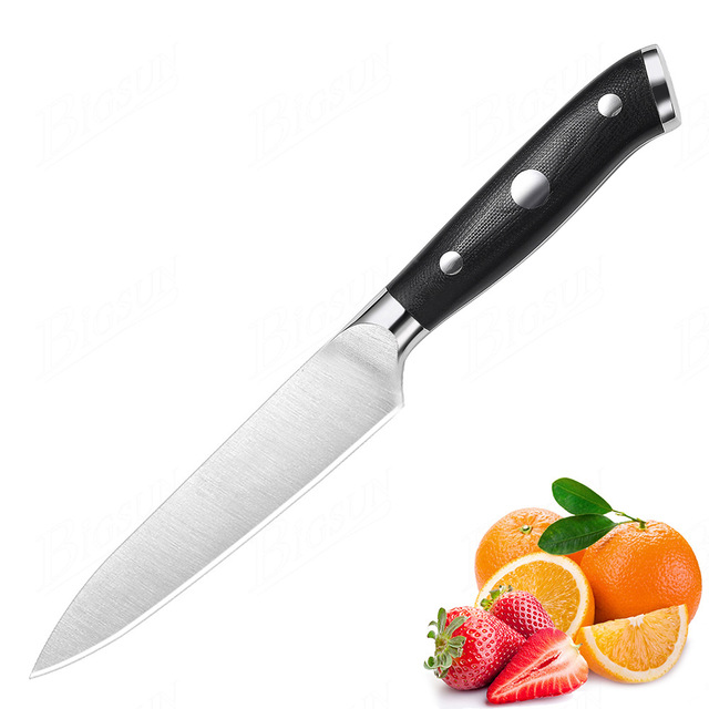 Nóż introligatorski kuchenny ze stali nierdzewnej 5cr15mov z G10 uchwytem dla szefa kuchni - Paring, owoce, warzywa - Wianko - 6