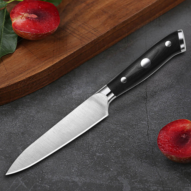 Nóż introligatorski kuchenny ze stali nierdzewnej 5cr15mov z G10 uchwytem dla szefa kuchni - Paring, owoce, warzywa - Wianko - 4
