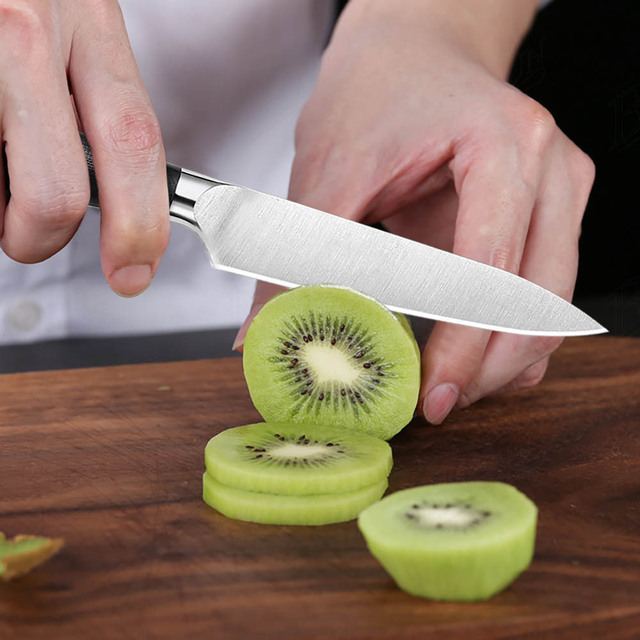 Nóż introligatorski kuchenny ze stali nierdzewnej 5cr15mov z G10 uchwytem dla szefa kuchni - Paring, owoce, warzywa - Wianko - 2