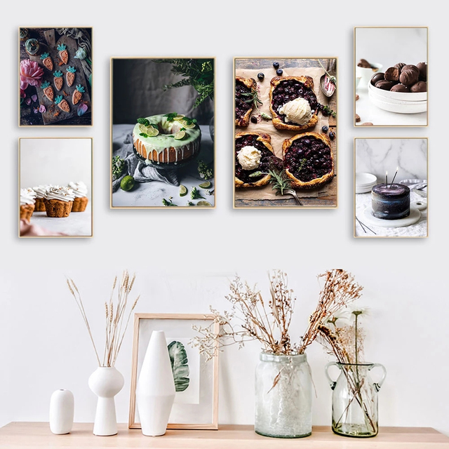 Plakat ze ściany z cytatami Ciasto czekoladowe - obraz na płótnie, malarstwo nowoczesne do dekoracji kuchni i jadalni - Wianko - 9