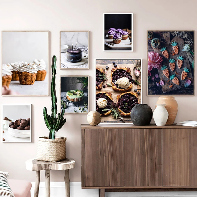 Plakat ze ściany z cytatami Ciasto czekoladowe - obraz na płótnie, malarstwo nowoczesne do dekoracji kuchni i jadalni - Wianko - 10