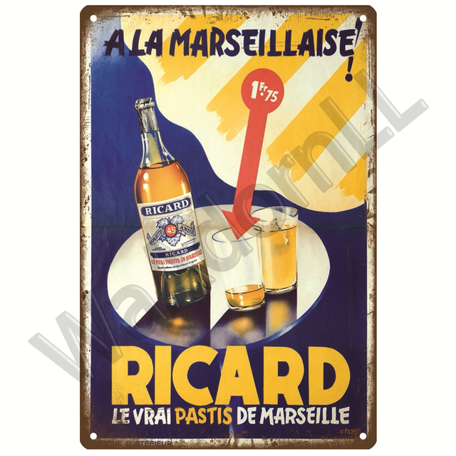 Tablica metalowa Ricard Belgia - dekoracyjne akcesoria do wnętrz - Wianko - 20
