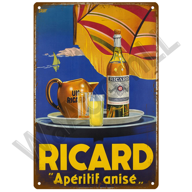 Tablica metalowa Ricard Belgia - dekoracyjne akcesoria do wnętrz - Wianko - 12
