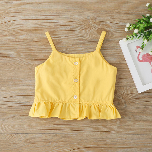 Zestaw ubranek dla małej dziewczynki: spódniczka w kwiaty i bluzka bez rękawów z kokardką na ramiączkach - Wianko - 4