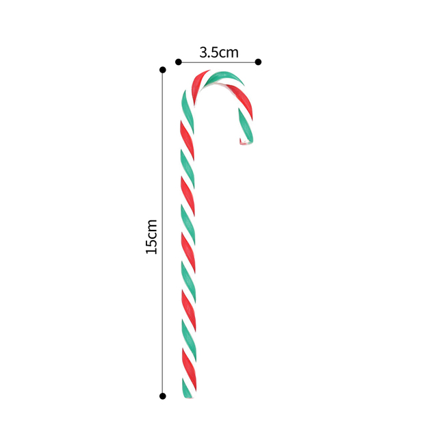 6/10 sztuk 6 Cal akrylowe laski cukierki słodkie Xmas do dekoracji domu na nowy rok 2022 - Wianko - 9