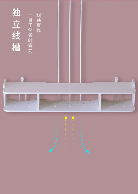 Półka ścienna do telewizora i routera - dekoracyjna i bezwierceniowa - Wianko - 6