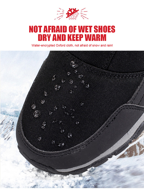 Zimowe buty trekingowe męskie, boczny zamek błyskawiczny, miękki pluszowy materiał, krótkie, idealne na codzienne używanie, wyjątkowo odporne, bawełniane podszycie - Wianko - 5