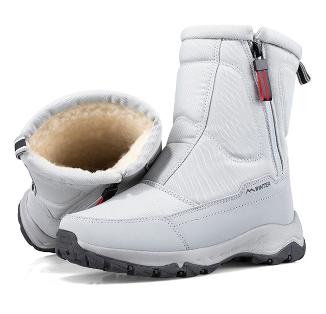 Zimowe buty trekingowe męskie, boczny zamek błyskawiczny, miękki pluszowy materiał, krótkie, idealne na codzienne używanie, wyjątkowo odporne, bawełniane podszycie - Wianko - 18
