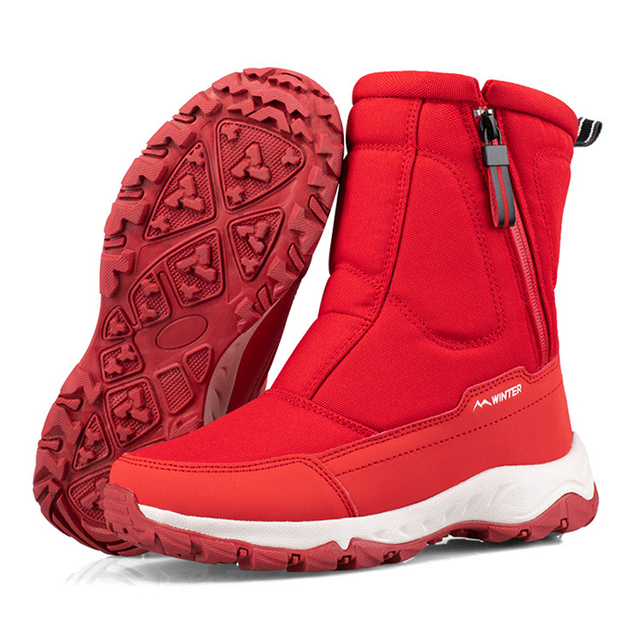 Zimowe buty trekingowe męskie, boczny zamek błyskawiczny, miękki pluszowy materiał, krótkie, idealne na codzienne używanie, wyjątkowo odporne, bawełniane podszycie - Wianko - 17