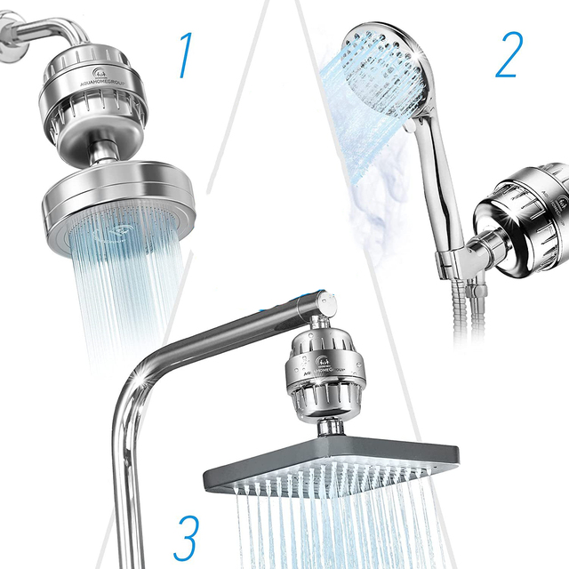 Filtr prysznicowy do usuwania chloru i metali ciężkich, zmiękczający twardą wodę, wraz z głowicą prysznicową (15 etapów) - Wianko - 7