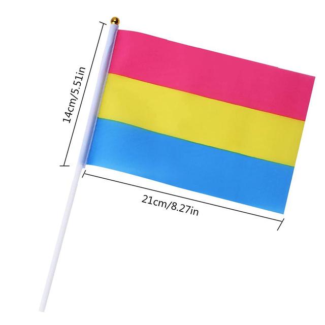 Mini flagi tęczowe Gay Pride 14x21CM 10 szt./paczka z masztami - Party Decor Festival Parade - Wianko - 13
