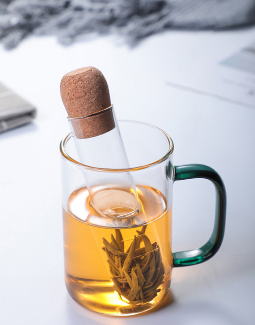 Zaparzacz do herbaty z przezroczystą butelką i sitkiem Tube, narzędzia kuchenne do warzenia herbaty, rozmiar 15.5*3cm - Wianko - 11