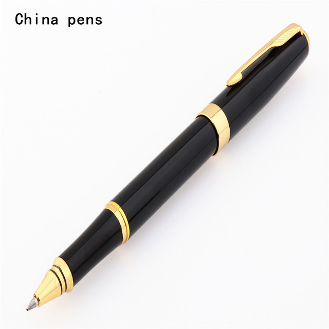 Baoer 388 - czarno-srebrny długopis z metalowym aplikatorem kulkowym i stalówką, złocony spinacz, biurowe przybory szkolne - Wianko - 3