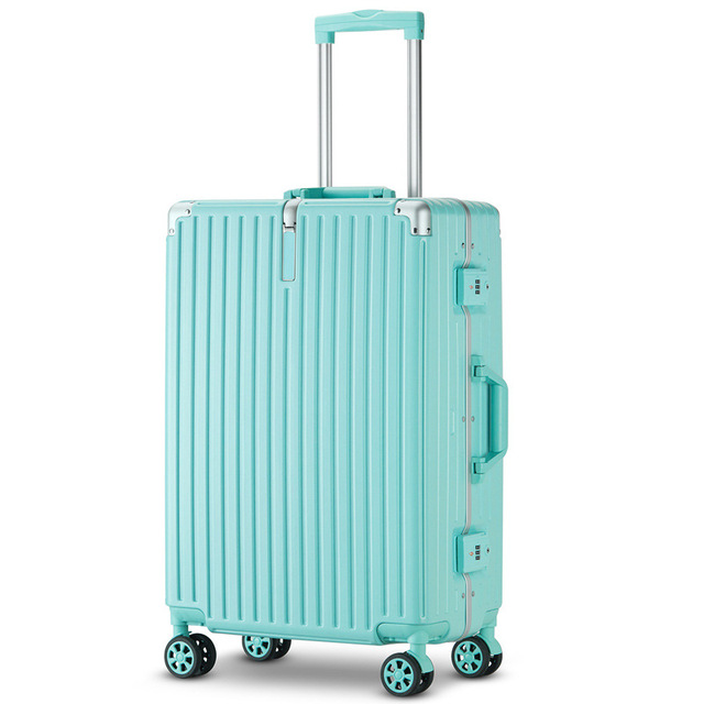 Uniwersalne kółko bagażowe z niebieskim paskiem na srebrnej ramce - Wianko - 2