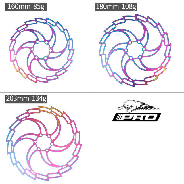 Hollow Rotor Rainbow - Hamulec tarczowy rowerowy 160, 180, 203mm - ultralekki, silne chłodzenie, podkładki do tarcz MTB Road Bike - Wianko - 9