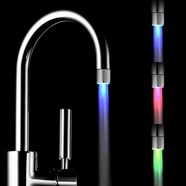 Luminous kran LED-up 3/7 kolorów, podświetlany prysznic dotykowy, umywalka, łazienka, kuchnia - Wianko - 2
