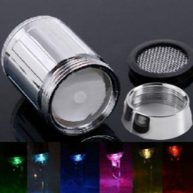 Luminous kran LED-up 3/7 kolorów, podświetlany prysznic dotykowy, umywalka, łazienka, kuchnia - Wianko - 5