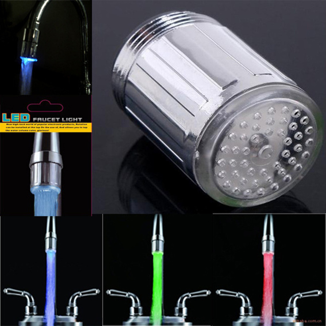 Luminous kran LED-up 3/7 kolorów, podświetlany prysznic dotykowy, umywalka, łazienka, kuchnia - Wianko - 1