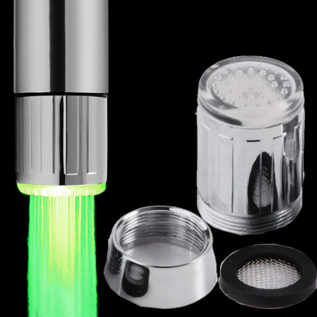 Luminous kran LED-up 3/7 kolorów, podświetlany prysznic dotykowy, umywalka, łazienka, kuchnia - Wianko - 6