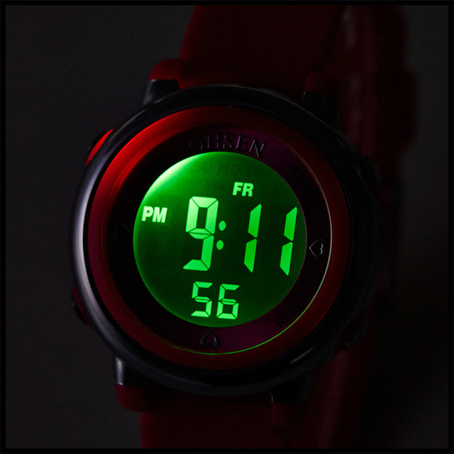Zegarek OHSEN 2021 dla dzieci, wodoodporny zegarek sportowy LED, dziewczynki chłopców, wielofunkcyjny cyfrowy zegarek - Wianko - 5
