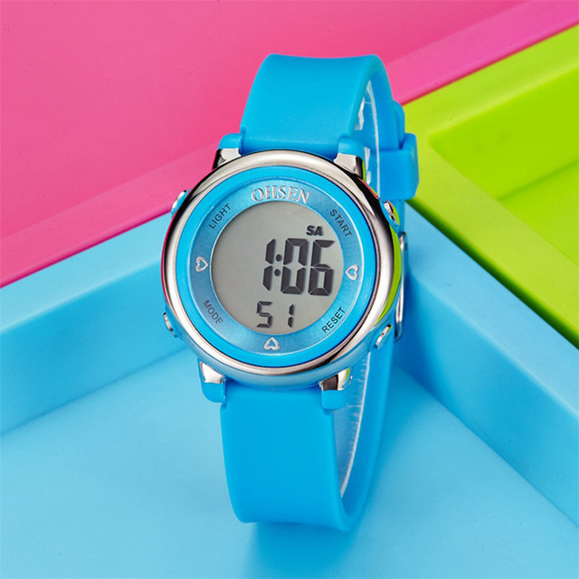 Zegarek OHSEN 2021 dla dzieci, wodoodporny zegarek sportowy LED, dziewczynki chłopców, wielofunkcyjny cyfrowy zegarek - Wianko - 19