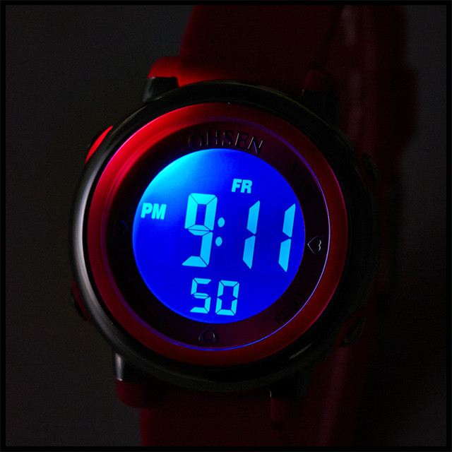 Zegarek OHSEN 2021 dla dzieci, wodoodporny zegarek sportowy LED, dziewczynki chłopców, wielofunkcyjny cyfrowy zegarek - Wianko - 9