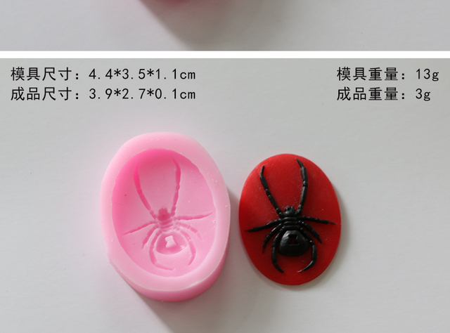Forma silikonowa Cartoon - pająk z latającym koniem, do wytłaczania glin, dekoracji ciast, ręcznego zdobienia czekolad - DIY - Wianko - 8