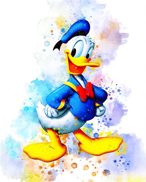Obraz na płótnie z postaciami Disney Mickey Mouse i kaczorem Donald - dekoracja na ścianę pokoju dziecięcego - Wianko - 5