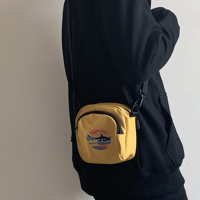 Płócienne torebki damskie – mini torba koreańska na telefon, prosta torba typu Crossbody dla studentek - Wianko - 12